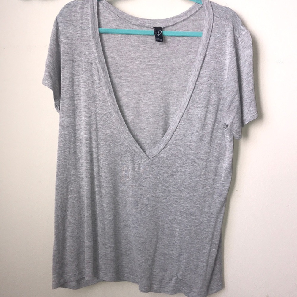 Deep Plunge V Neck